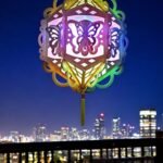 Utsav India Super Butterfly Rainbow Diwali Kandil | Self-Assemble Shiny Multicolor Reflective Paper Lantern | Traditional & Modern Decorative Festival Lamp – Set of 1 (AD427)