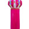 Utsav India Eco-Friendly Big Karanji Velvet Rainbow Diwali Kandil | Self-Assemble | Traditional Lantern for Balcony & Home – Set of 1 (AD437)