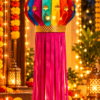 Utsav India Eco-Friendly Velvet Diwali Kandil | Self-Assemble Aakash Lantern | Traditional & Modern Decorative Diwali Lantern for Home Décor – Set of 1 (AD410)