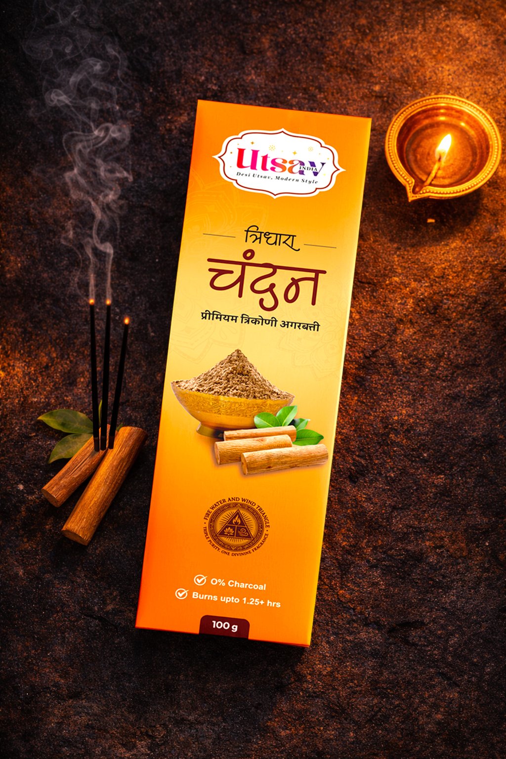 Chandan – Premium Triangle Incense Sticks Chandan – Premium Triangle Incense Sticks