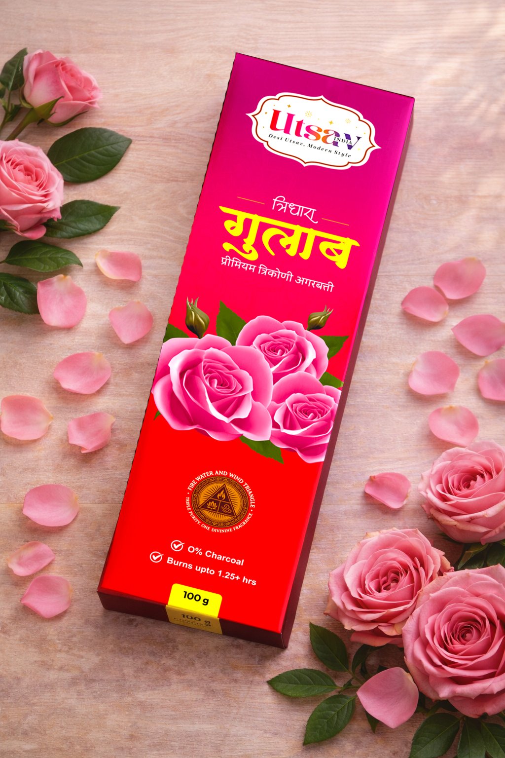 Rose - Premium Triangle Incense Sticks