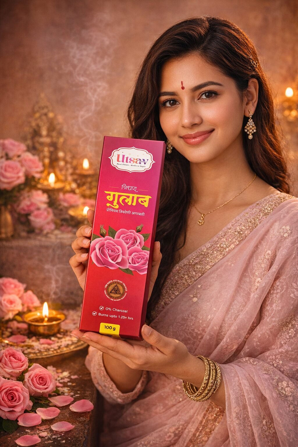 Rose Premium Triangle Incense Sticks Rose Premium Triangle Incense Sticks