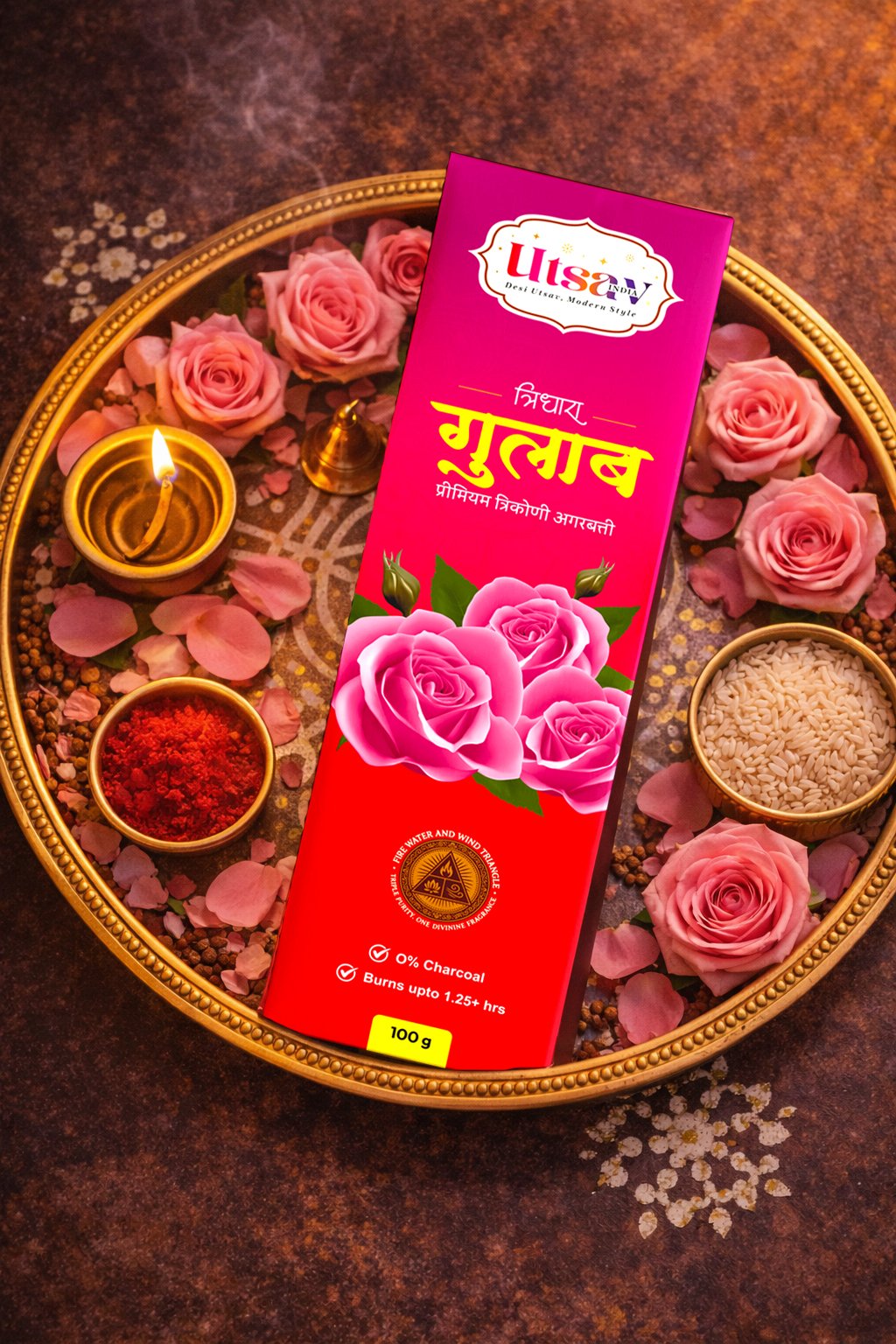 Rose - Premium Triangle Incense Sticks Rose - Premium Triangle Incense Sticks