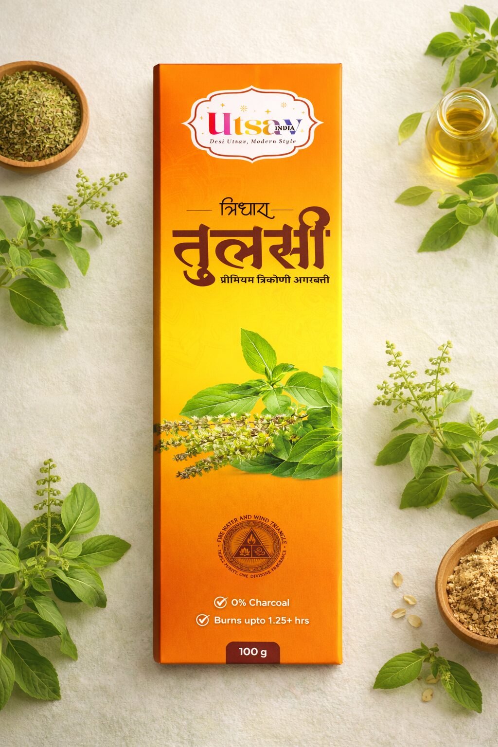 Tulsi – Premium Triangle Incense Sticks