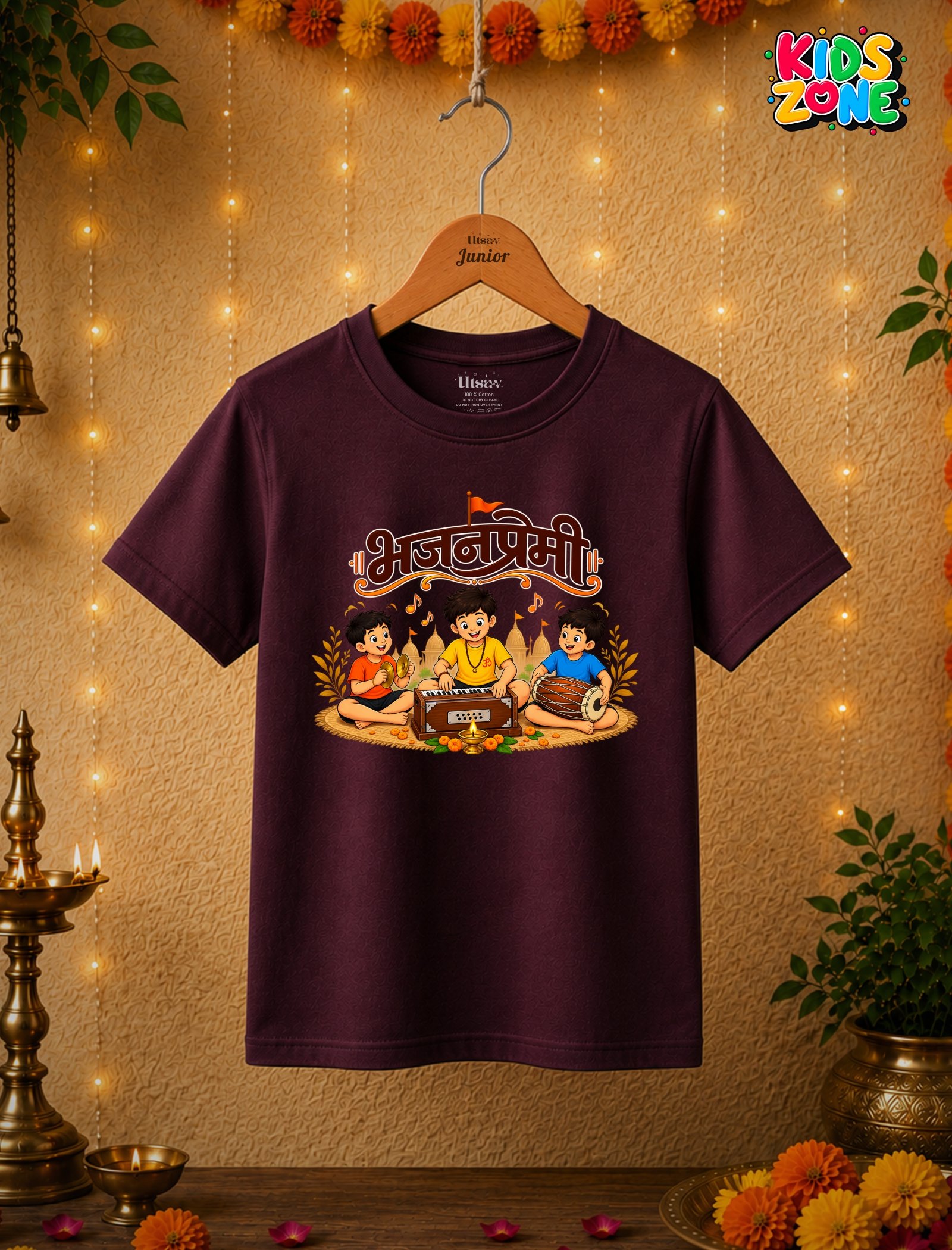 Amhi Bhajan Premi Marathi Kids T-shirt Amhi Bhajan Premi Marathi Kids T-shirt