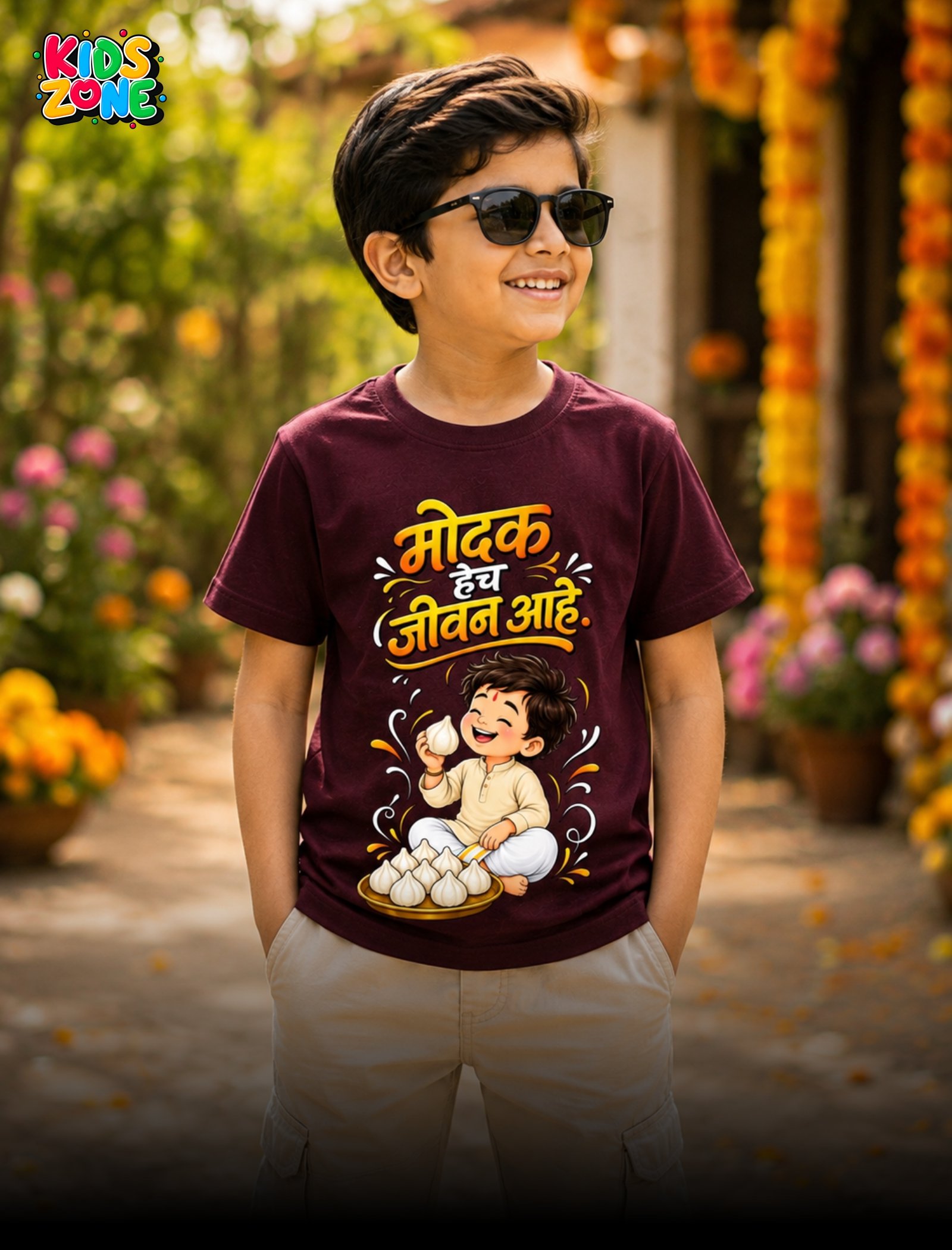 Modak Hech Jivan Printed 100% Cotton Kids T-shirt