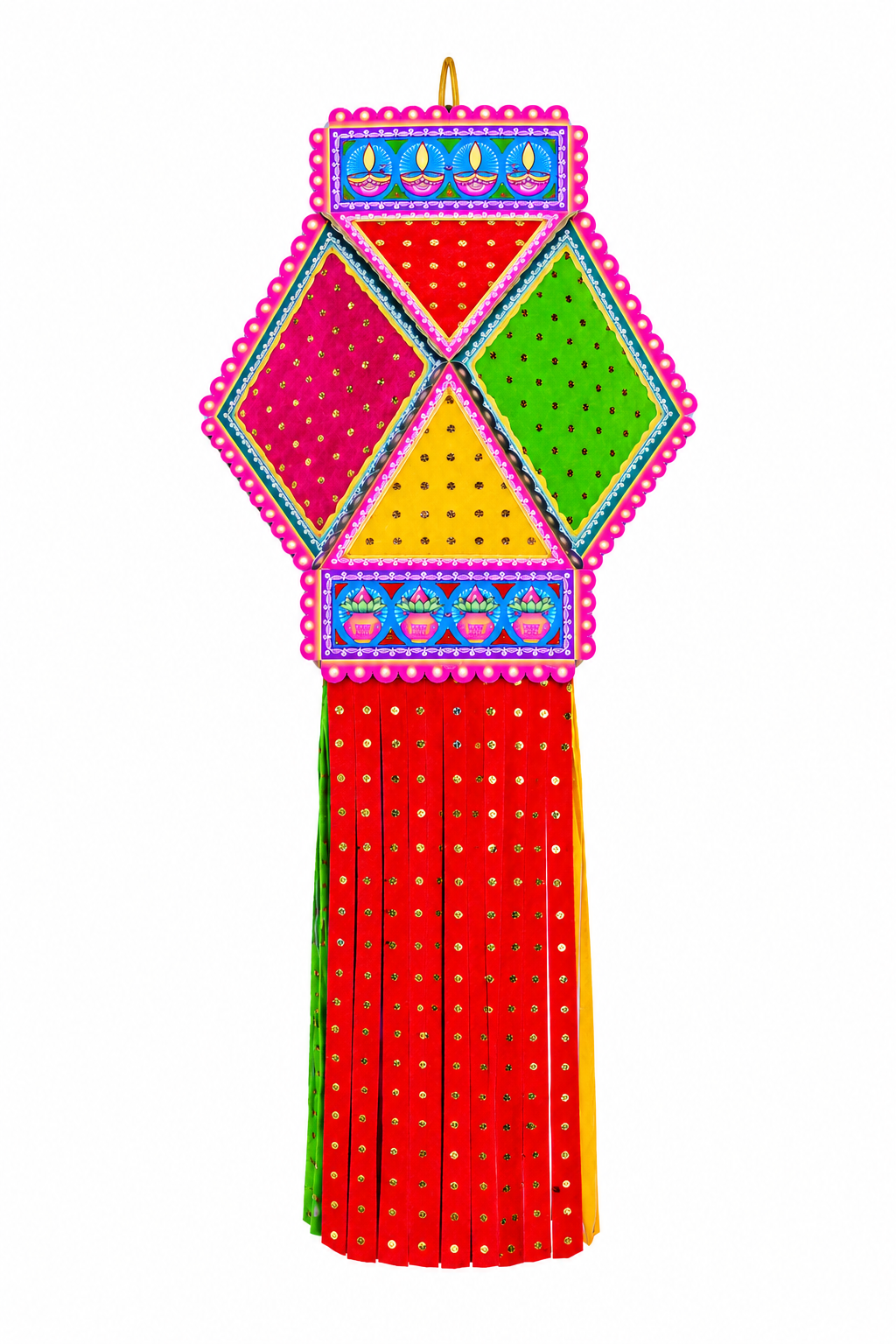 Velvet Paper Diwali Medium Akash Kandil Velvet Paper Diwali Medium Akash Kandil